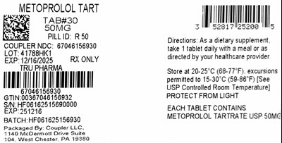 Label (52817 252 00 Metoprolol Tart 67046 1569 30)